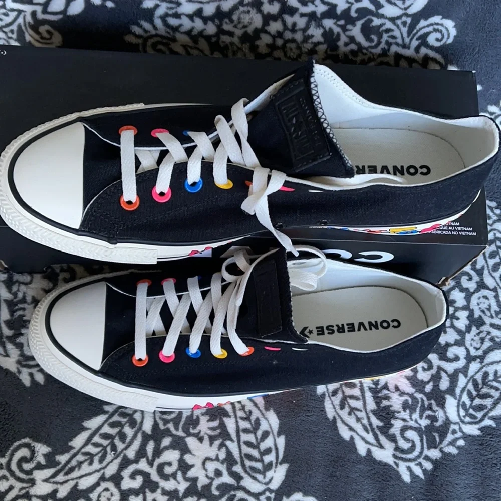 Converse Chuck Taylor All Star OX Black/Hyper Pink/Egret MEN`S - Picture 3 of 16